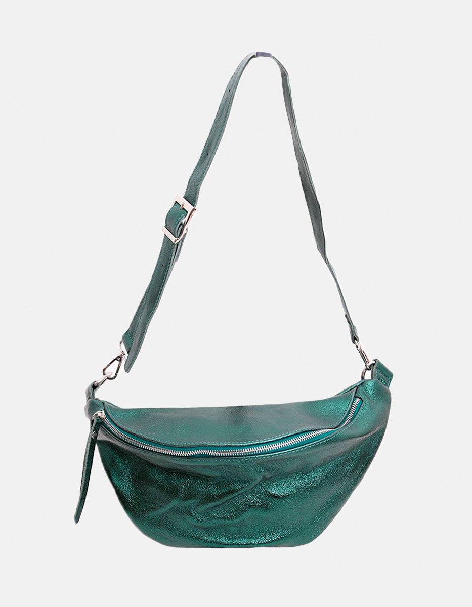 Chest Bag de Piel Color Esmeralda Glam Bags