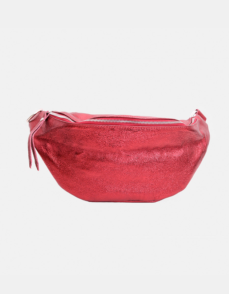 Chest Bag de Piel Color Granate Glam Bags