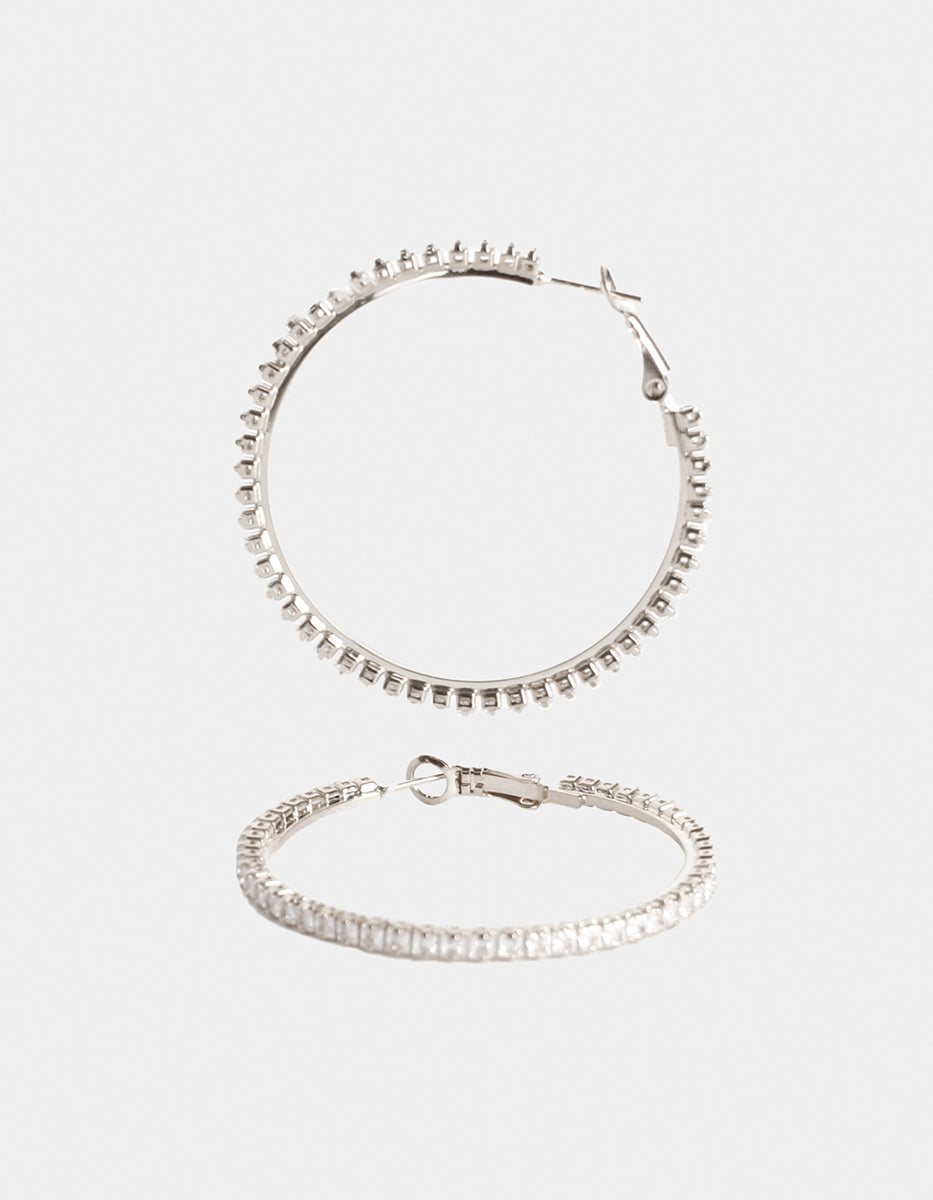 Arracadas con topacios cuadrados Festive Style