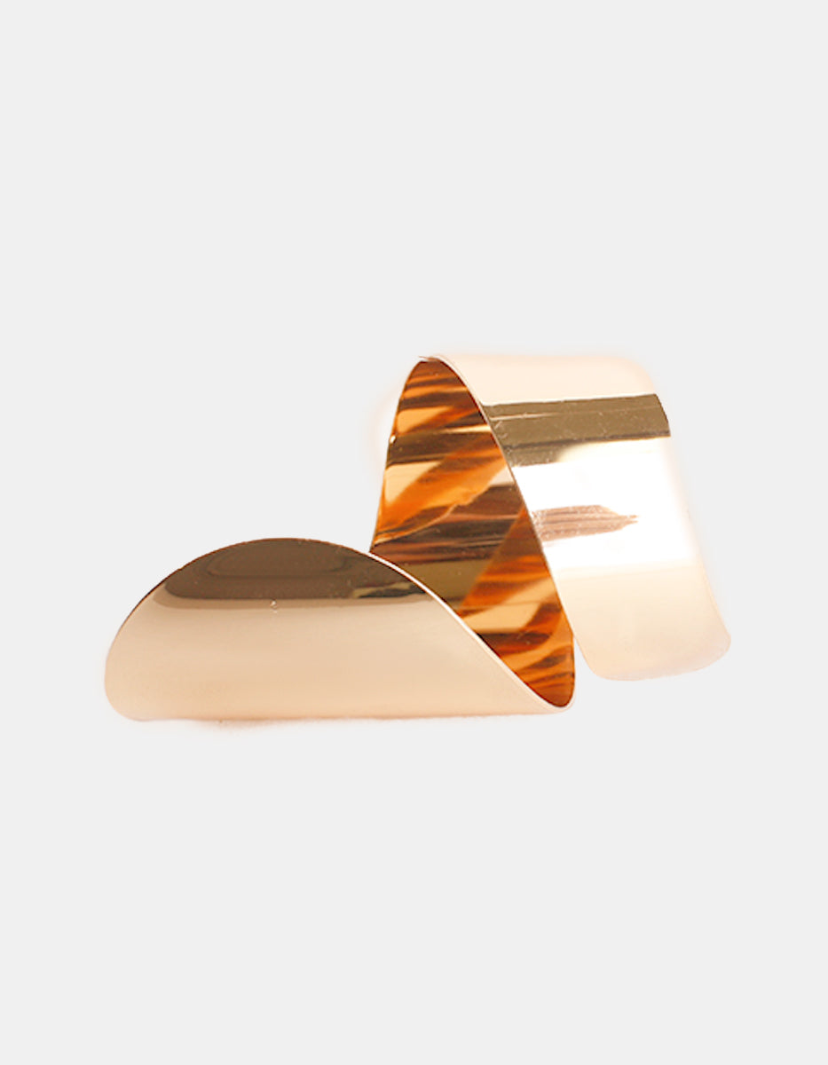 Brazalete de oro laminado 22 kt en espiral maxi Golden Chic