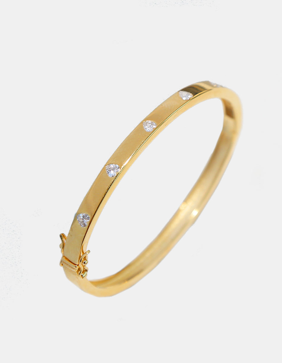 Brazalete elegante adornada con Pavé de  circonitas blancas Puresa