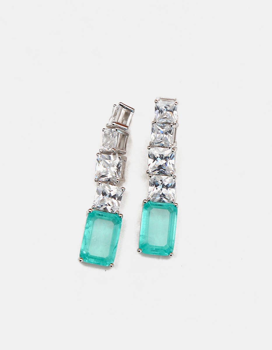 Aretes de piedras Naturales paraiba Ave del Paraíso