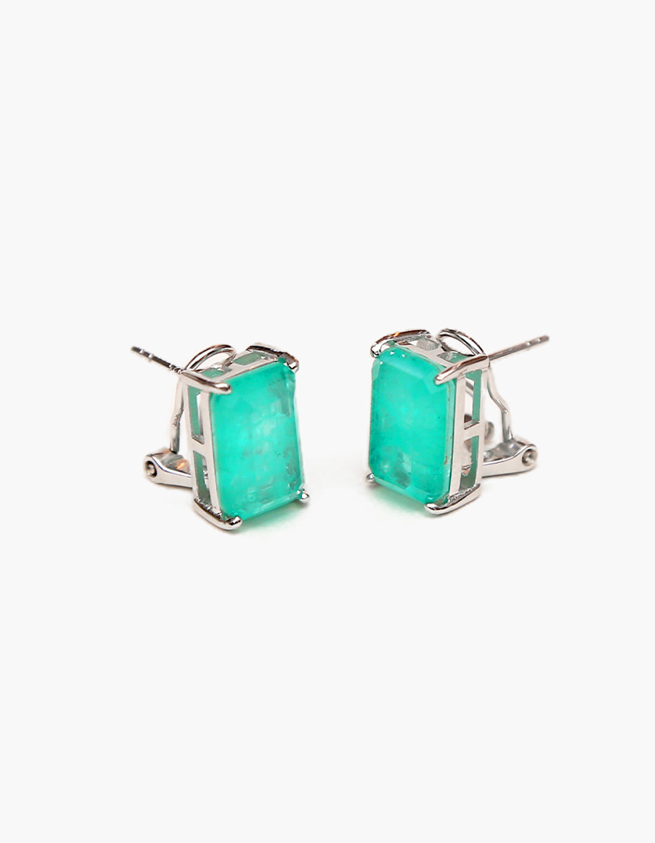 Aretes de piedras Naturales paraiba Ave del Paraíso