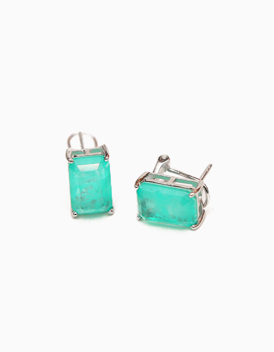 Aretes de piedras Naturales paraiba Ave del Paraíso