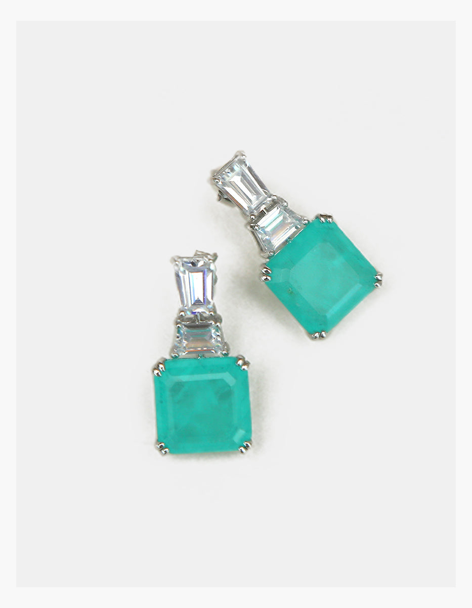 Aretes de piedras Naturales paraiba Ave del Paraíso