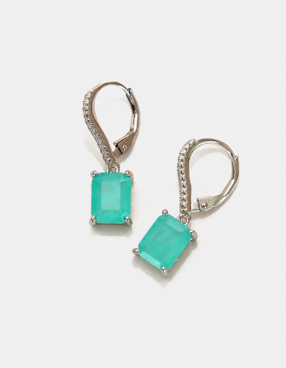 Aretes de piedras Naturales paraiba Ave del Paraíso