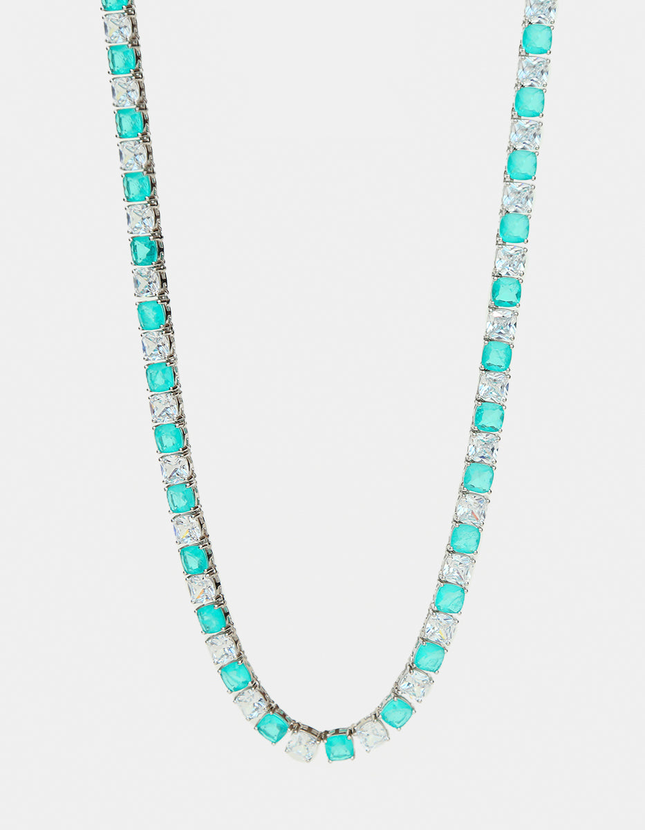 Collar de piedras Naturales paraiba Ave del Paraíso