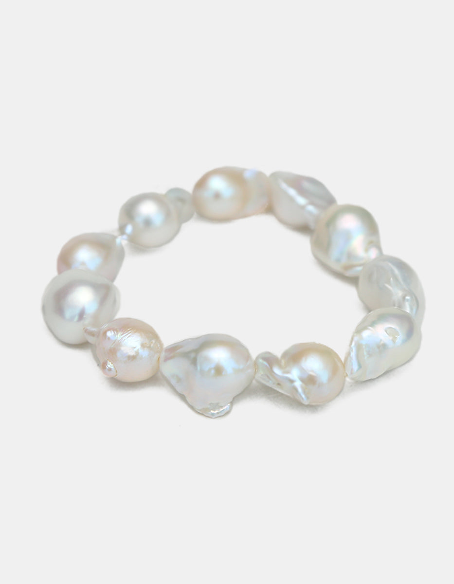 Pulsera perla japonesa barroca 15mm Crush