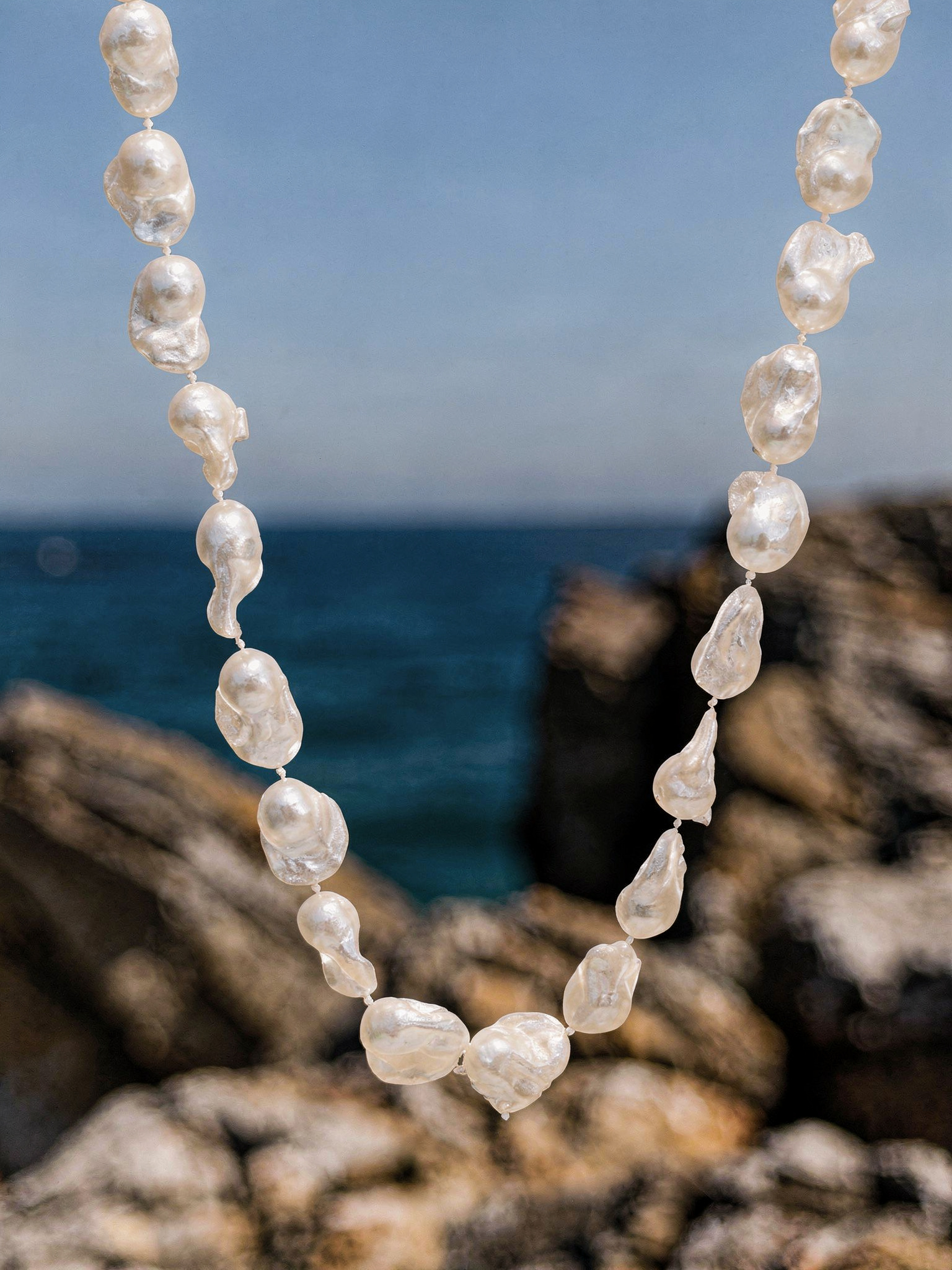 Collar graduado perla japonesa barroca 12 a 15mm Crush