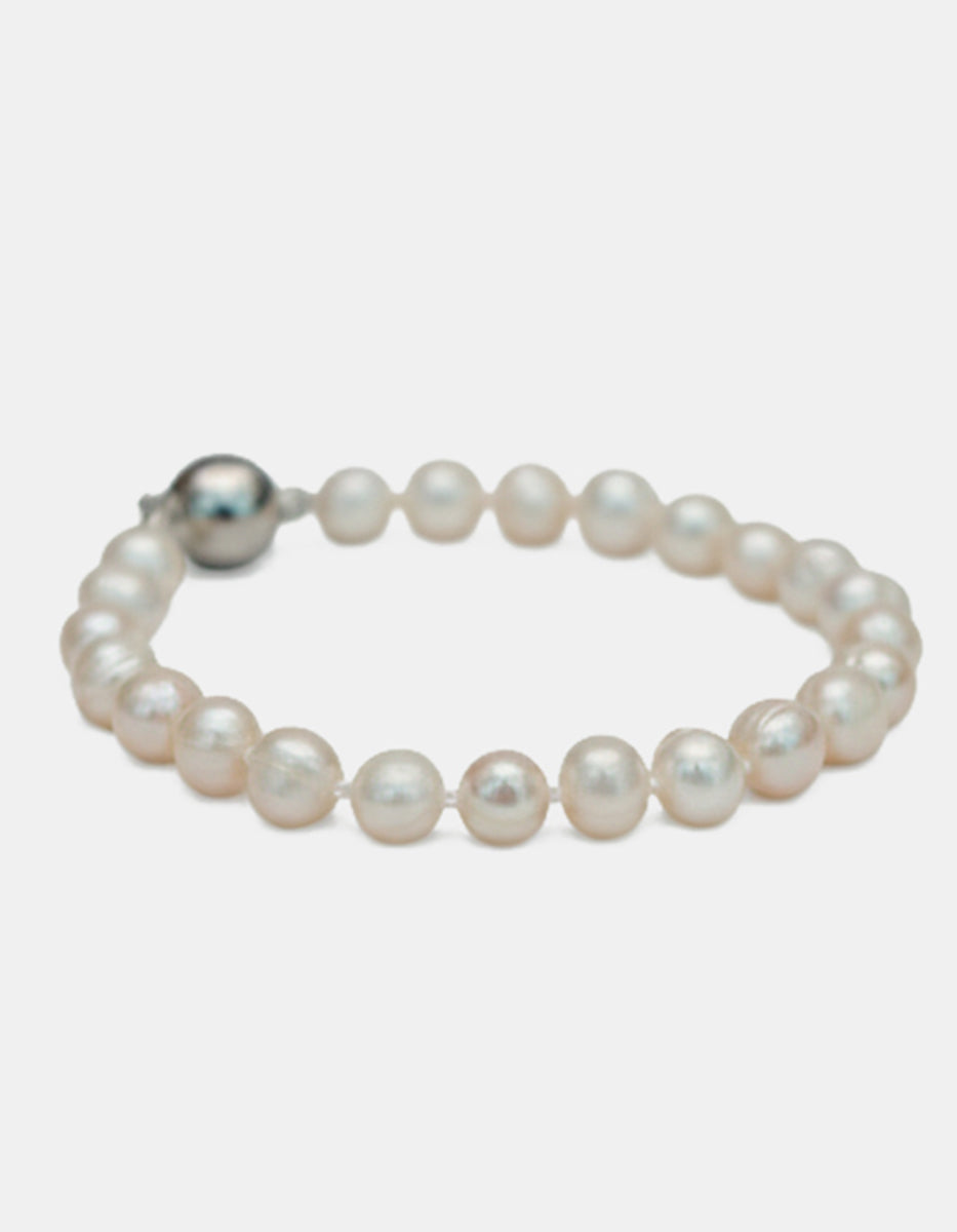 Pulsera anudada perla japonesa 5mm con broche magnético Crush