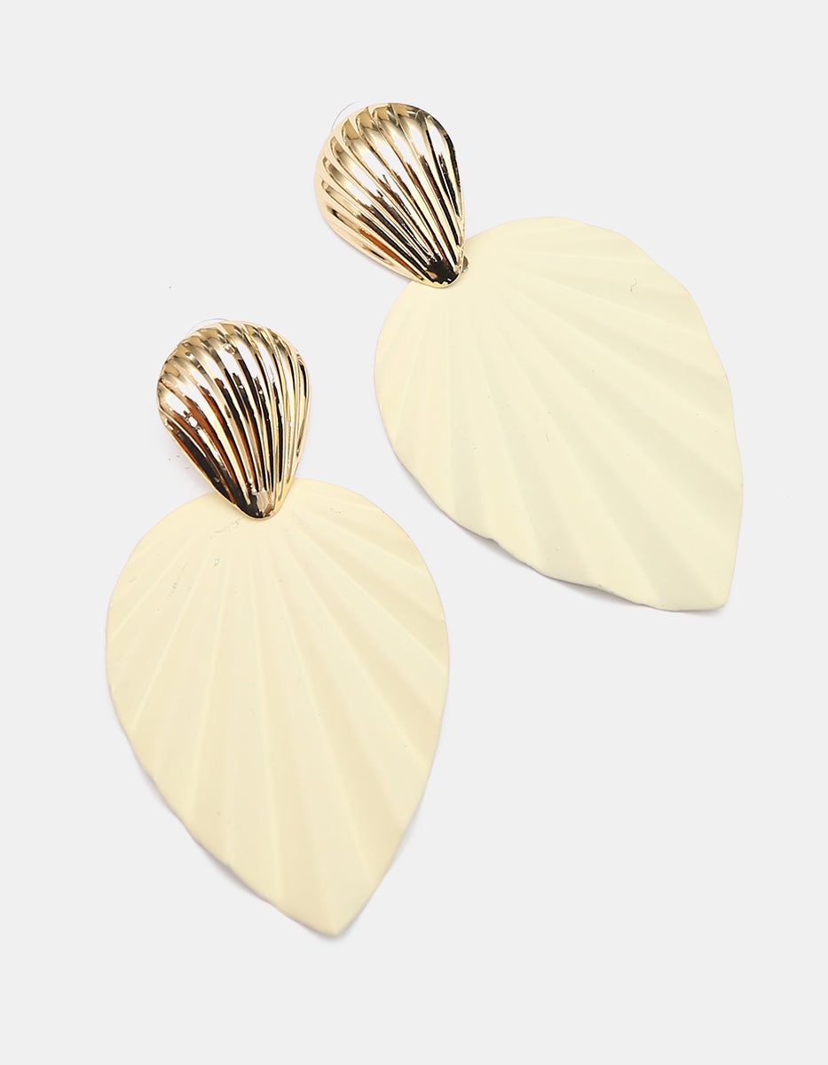 Aretes gold-filled de 22kt forma de hoja