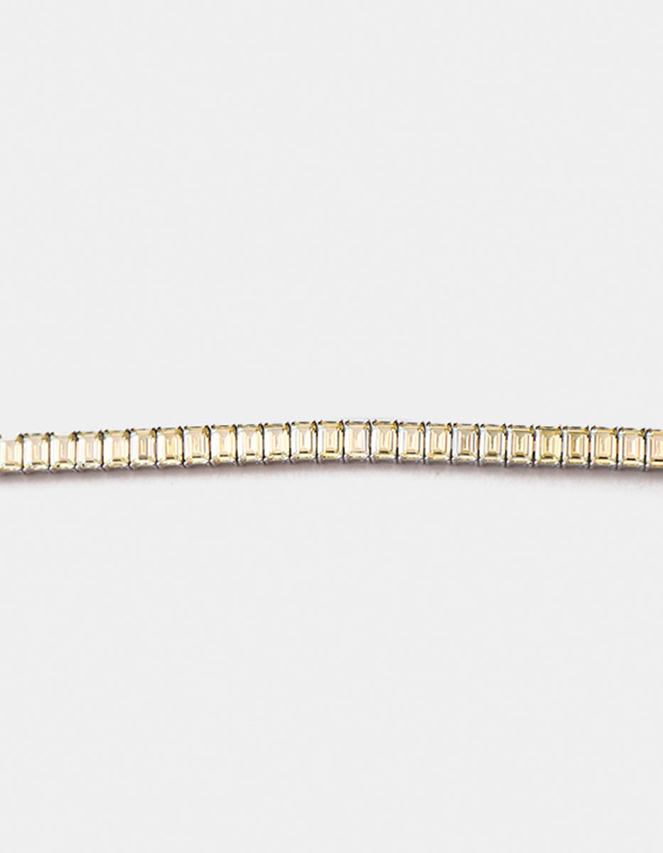 Pulsera de Plata .925 con citrinos amarillos en corte baguette Seducción