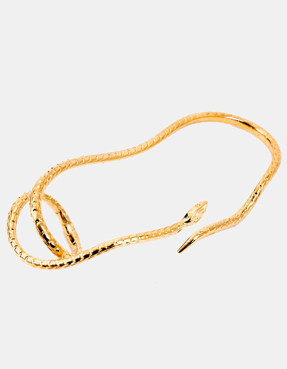 Anillo con forma de serpiente martelinada Poison