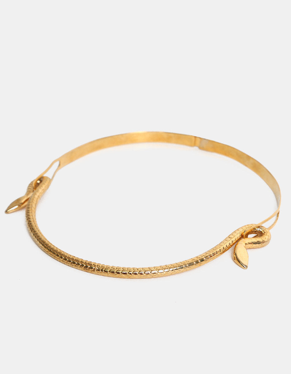 Gargantilla con forma de serpiente martelinada Poison