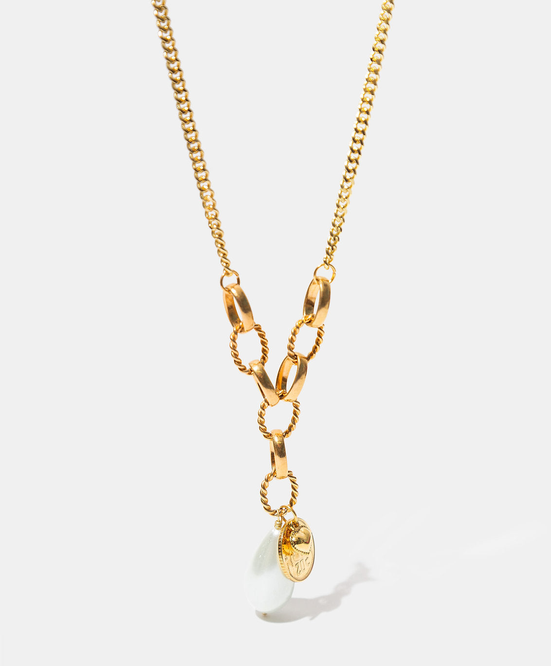 Collar moneda auténtica perla mabe Memorias