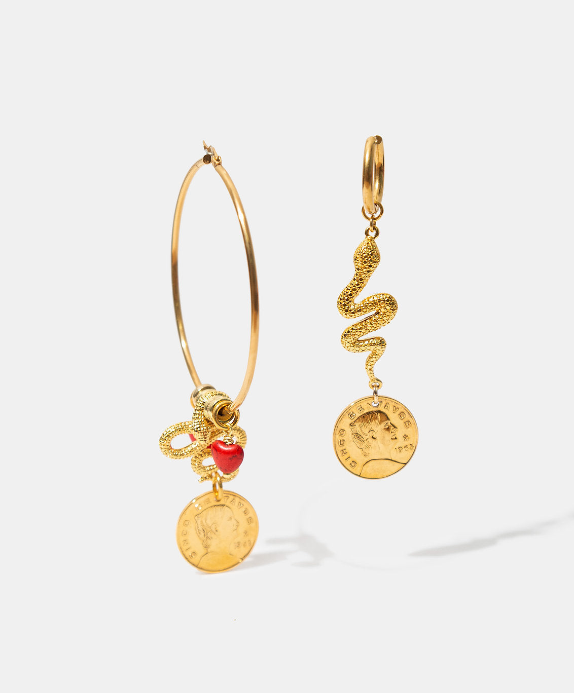 Aretes monedas auténticas Memorias