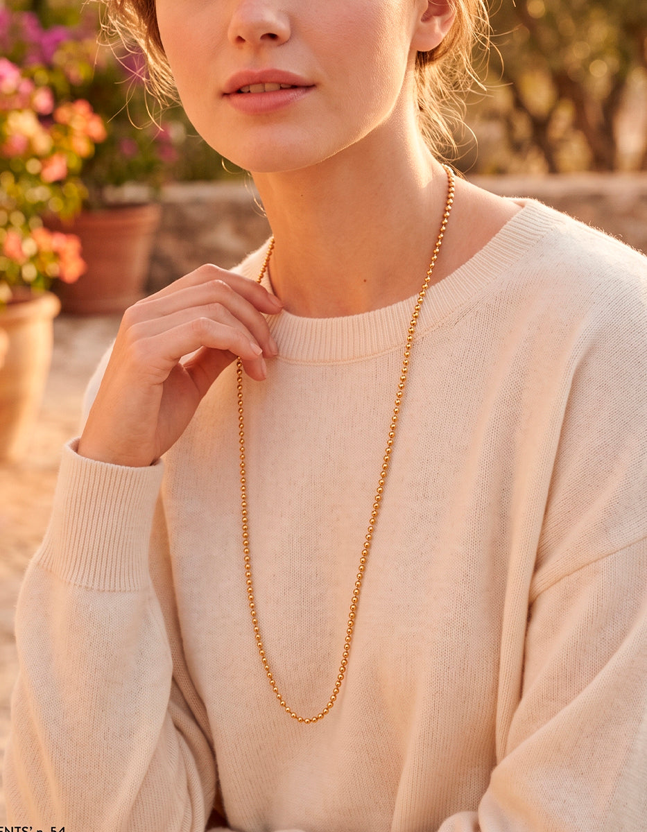 Collar gold-filled de 22kt con cuentas doradas