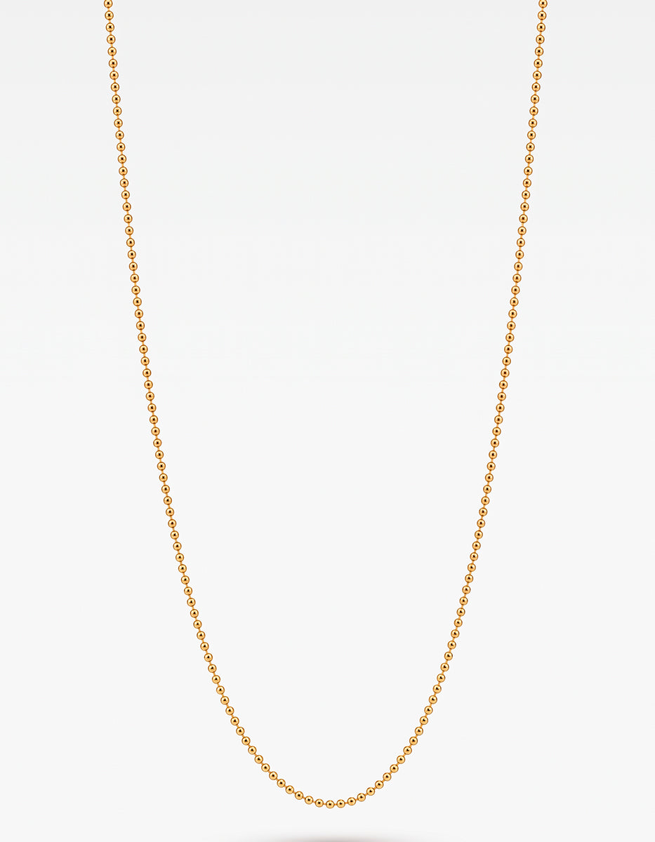 Collar gold-filled de 22kt con cuentas doradas