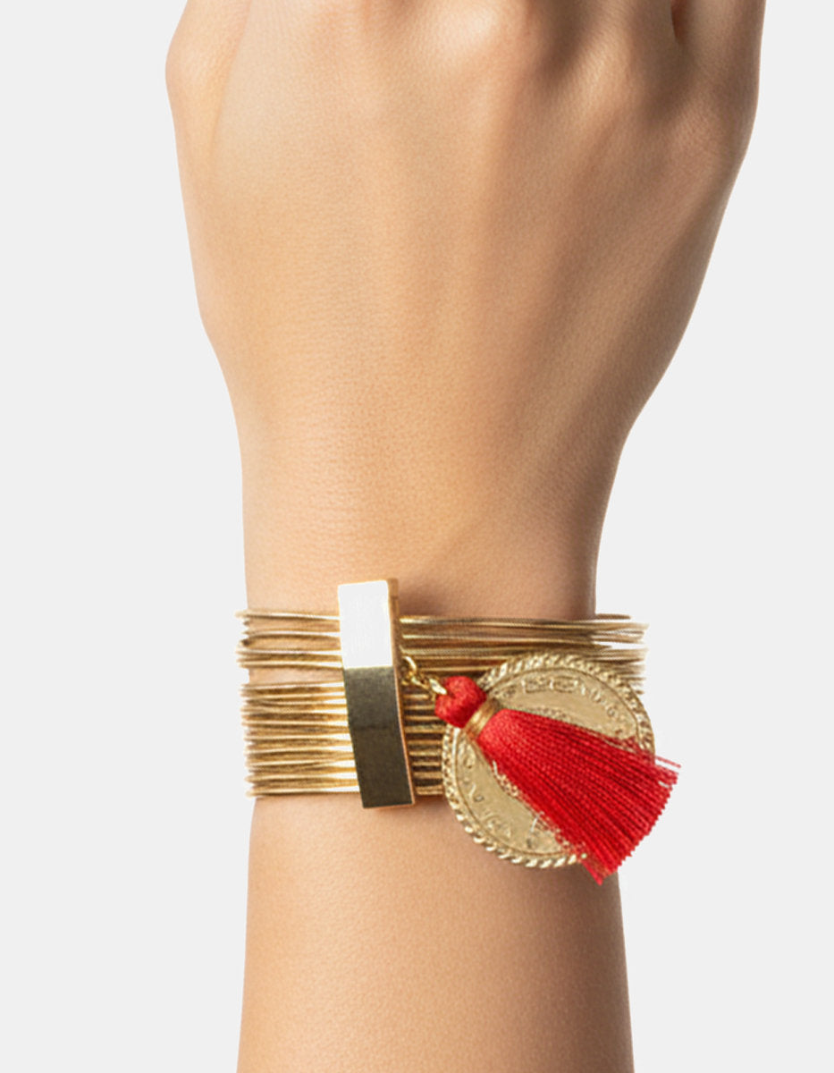 Brazalete líneas con moneda autentica Memorias