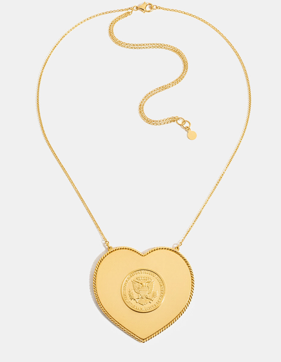 Collar corazón con moneda autentica Memorias