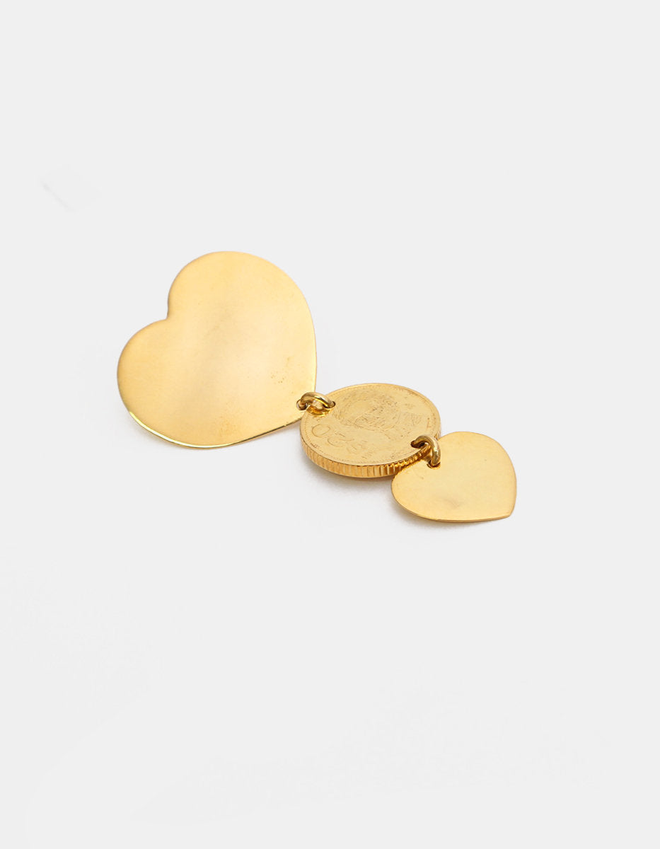 Aretes con monedas auténticas Memorias