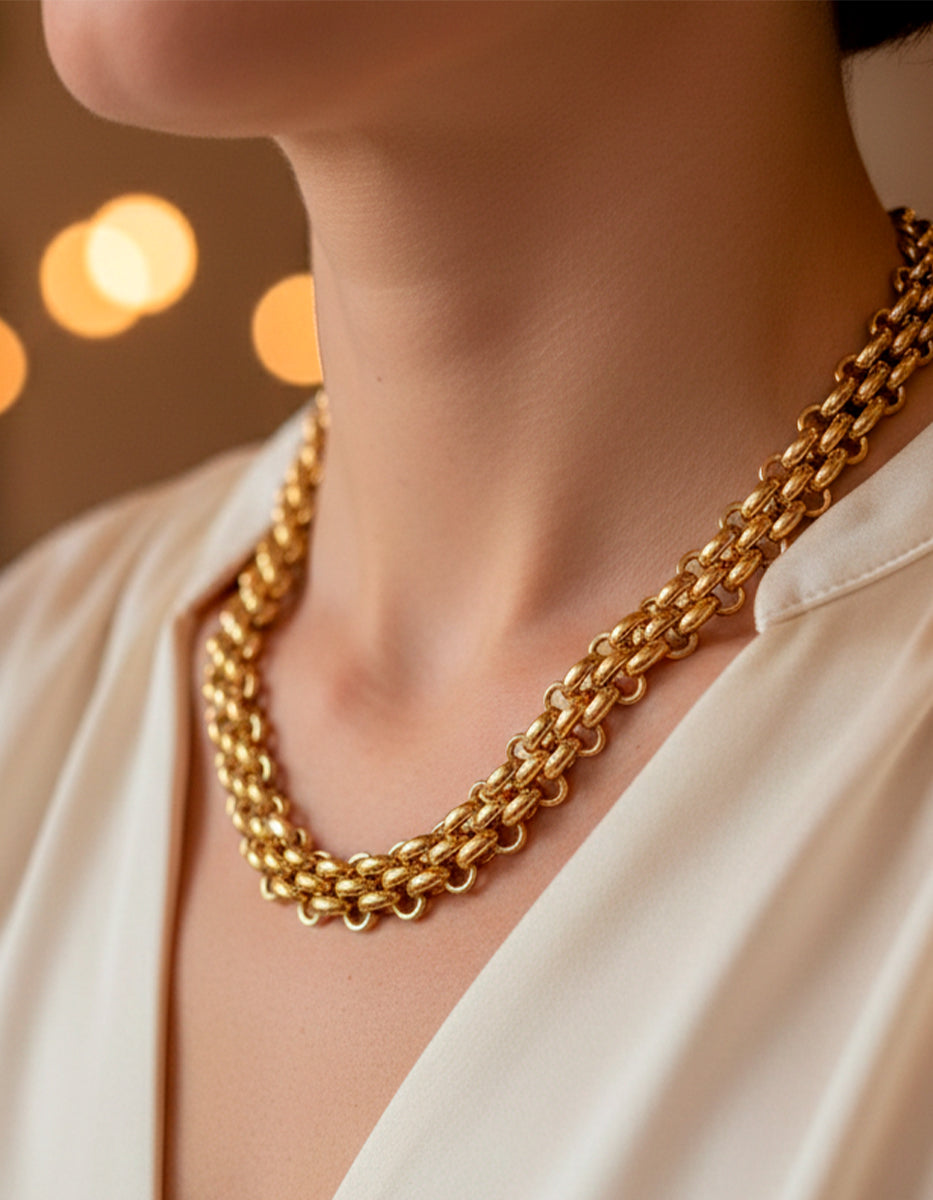 Collar Gold-filled de eslabones petite Golden Chic