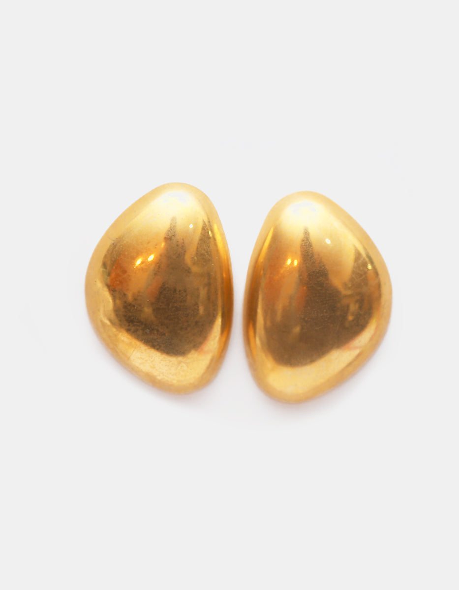 Aretes gold-filled en forma orgánica Golden Chic