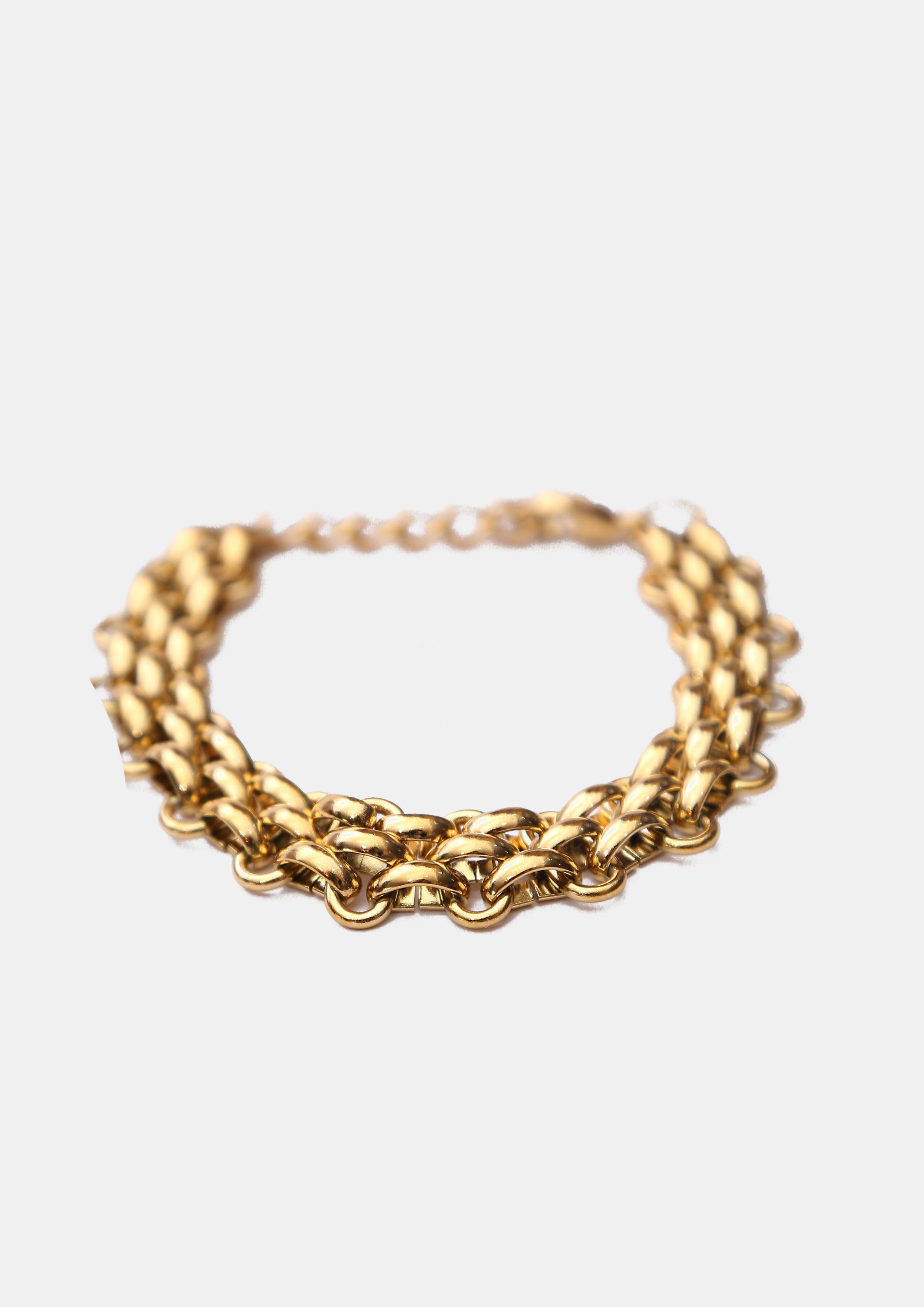 Pulsera oro laminado Eslabón pequeño Golden Chic
