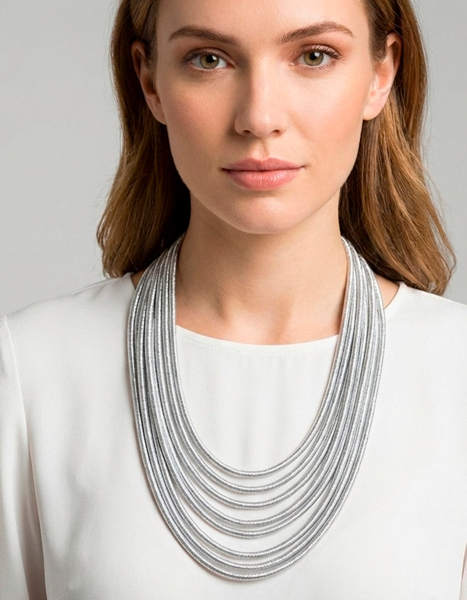 ⚡Ei Collar en Bronce con Baño de Rodio Latin Flavor