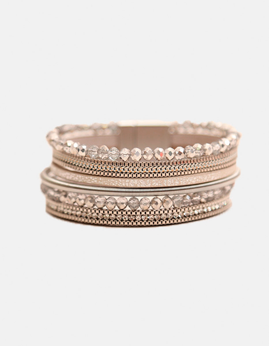 Pulsera hilos con cristal austriaco