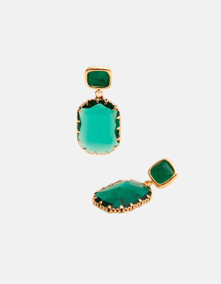 Aretes Espinolita Verde Esmeralda Marquesa