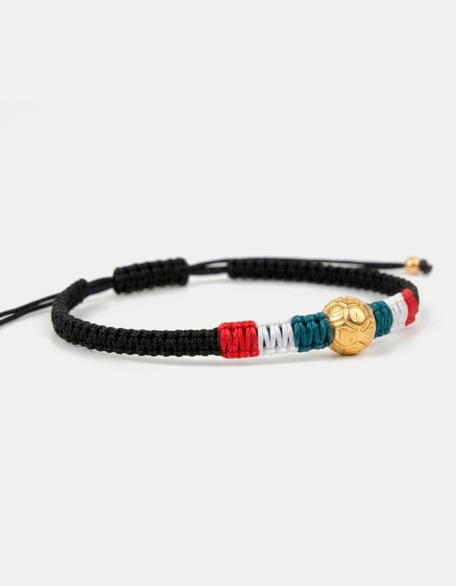 Pulsera Quetzalcóatl Balón de Plata de ley .925 con Baño de Oro 22kt
