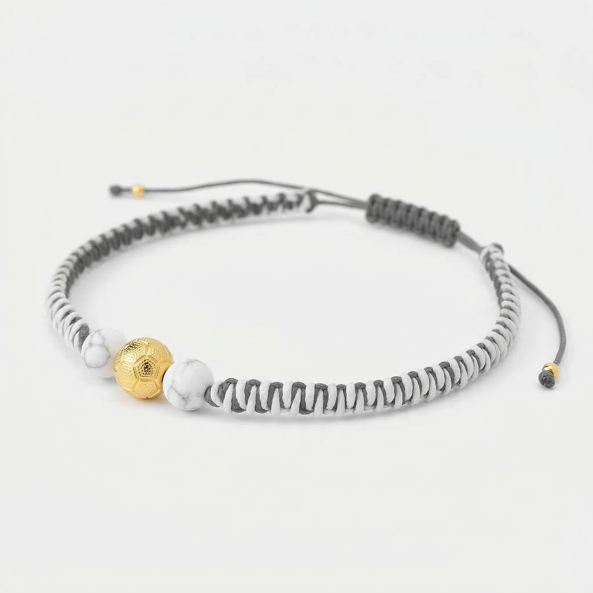 Pulsera Azteca Balón de Plata de ley .925 con Baño de Oro 22kt