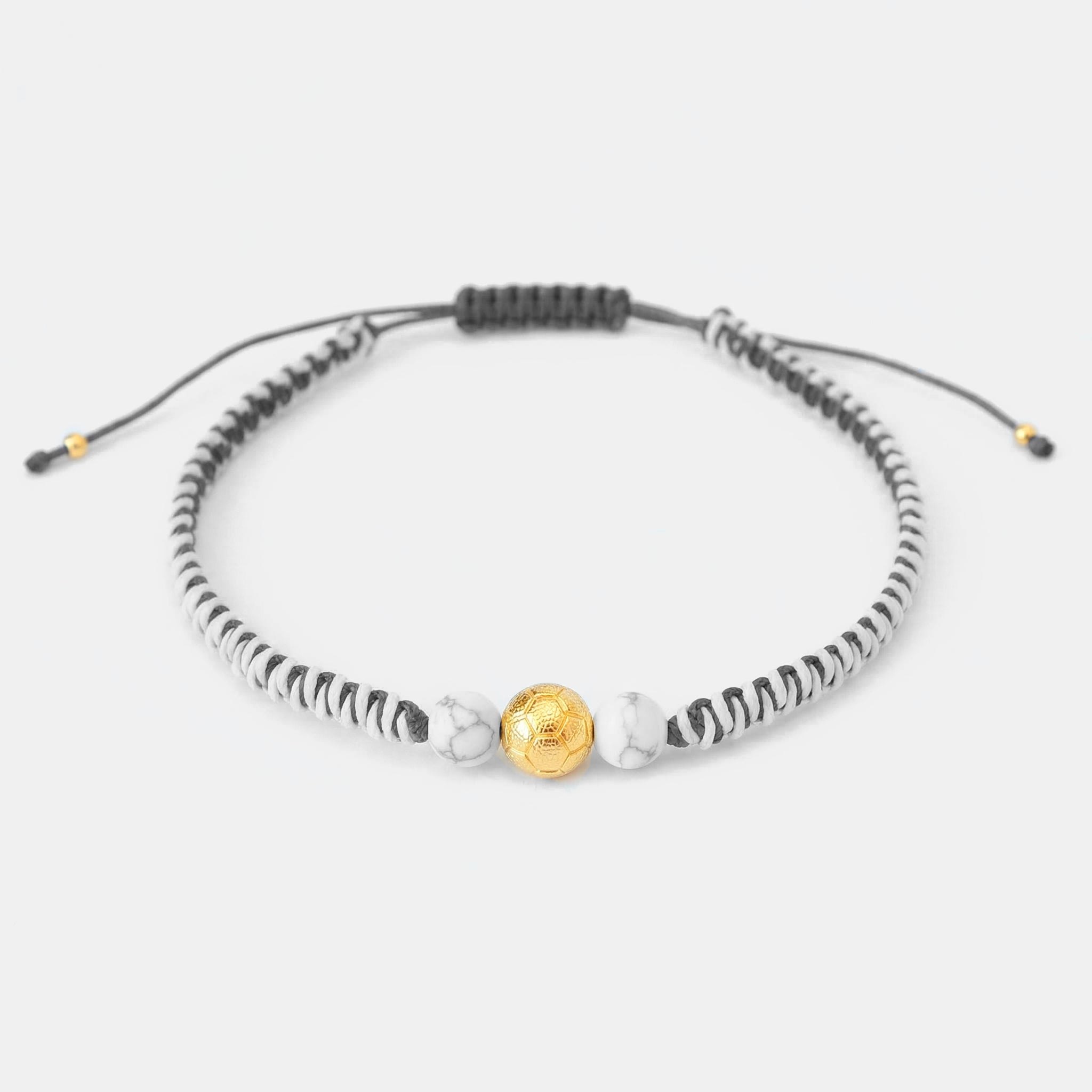 Pulsera Azteca Balón de Plata de ley .925 con Baño de Oro 22kt