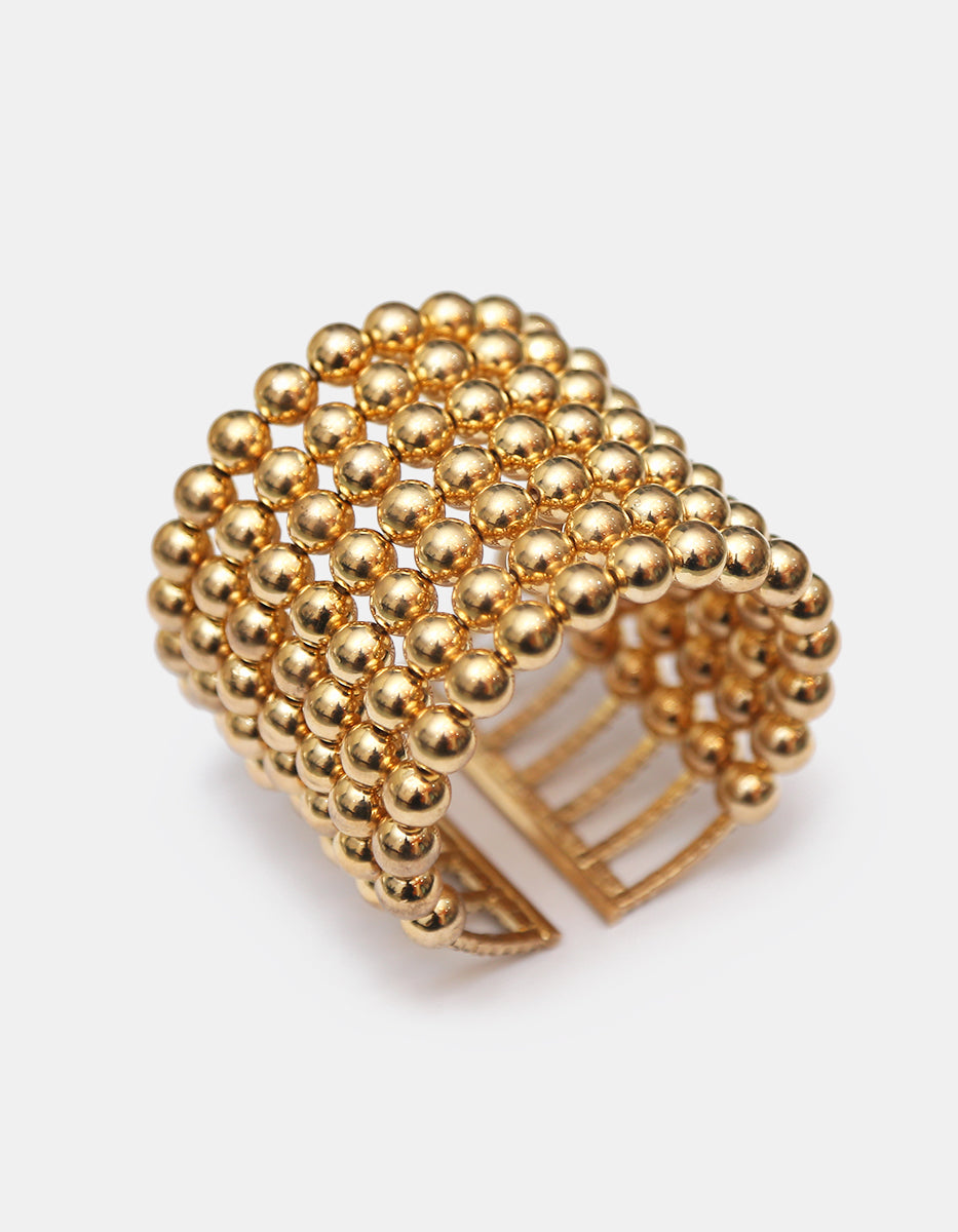 Brazalete gold-filled de 22kt con esferas