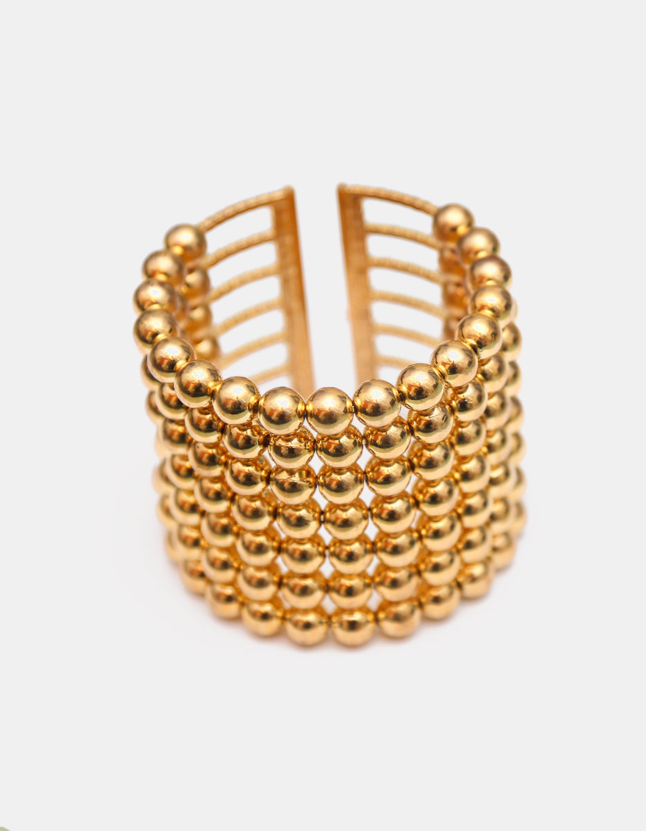 Brazalete gold-filled de 22kt con esferas