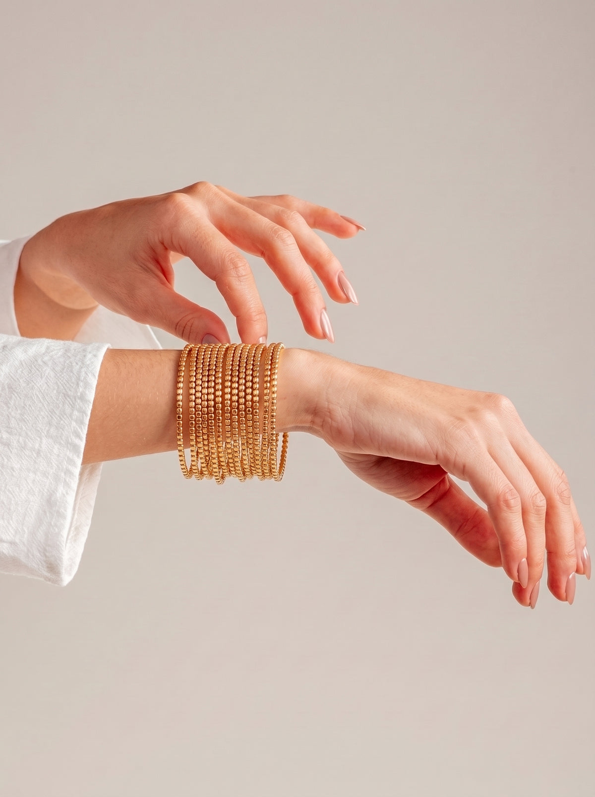 Pulseras de Gold-Filled con Espinolita Dorado Brillante