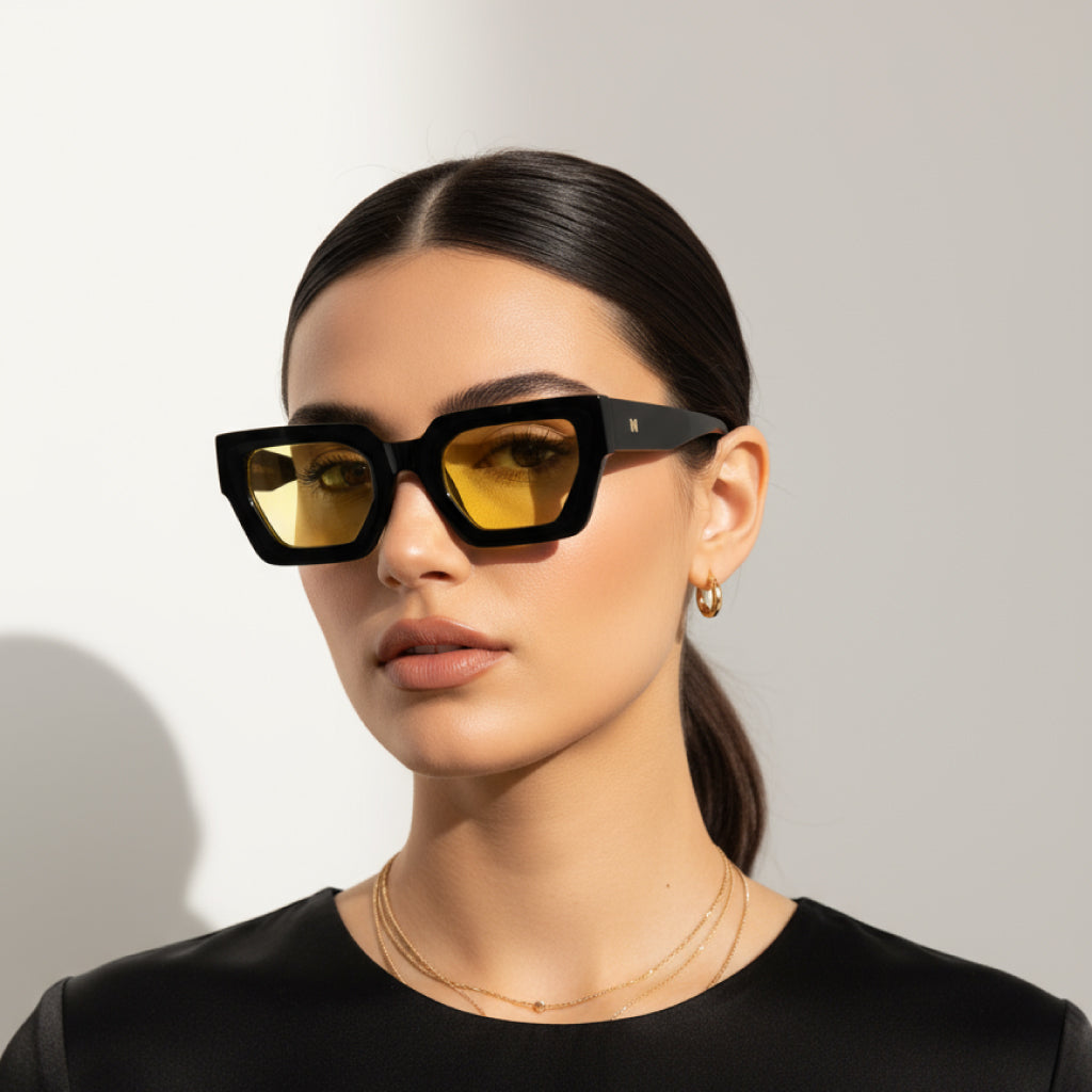 Gafas de sol Soleil negras / Lente amarillo