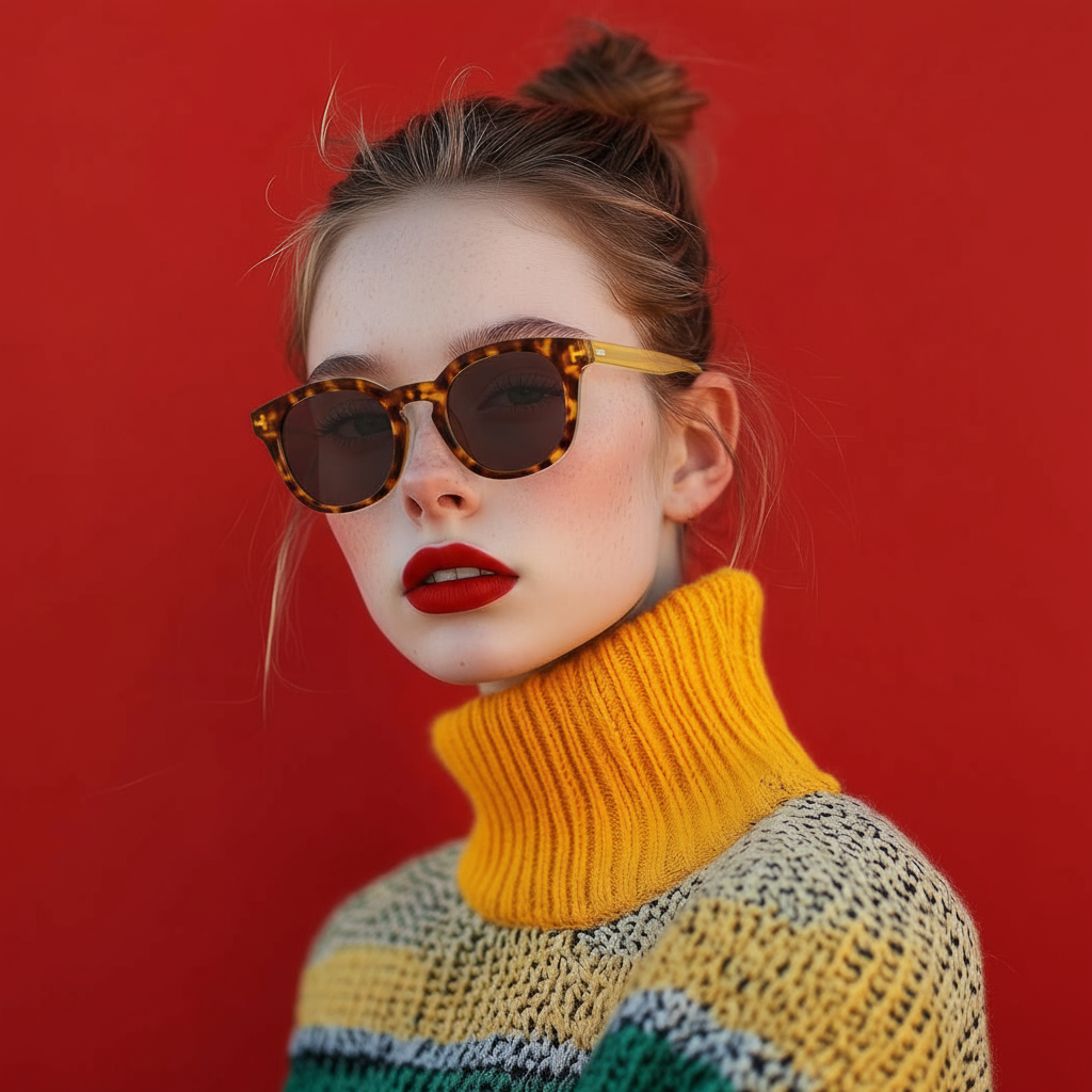 Gafas de sol Soleil café amarillo / Lente ahumada