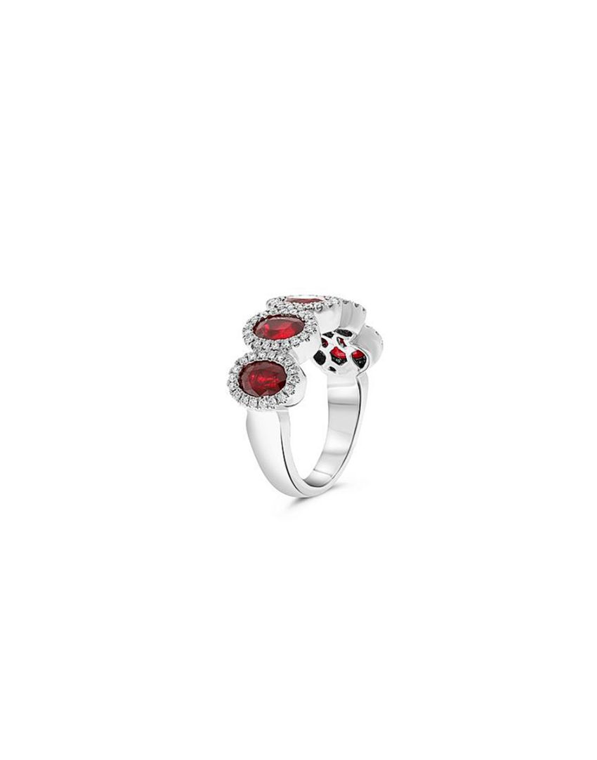 ANILLO PLATINO CON RUBIES
