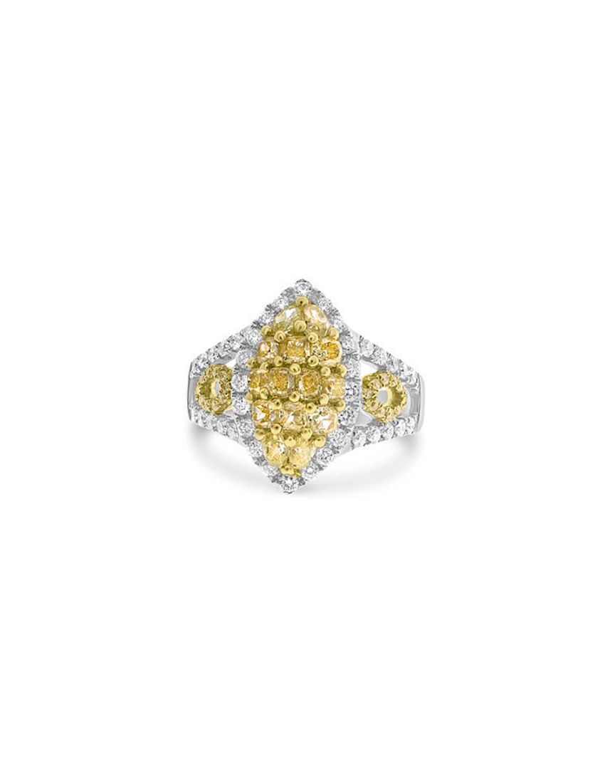 ANILLO ORO BLANCO & AMARILLO 18K