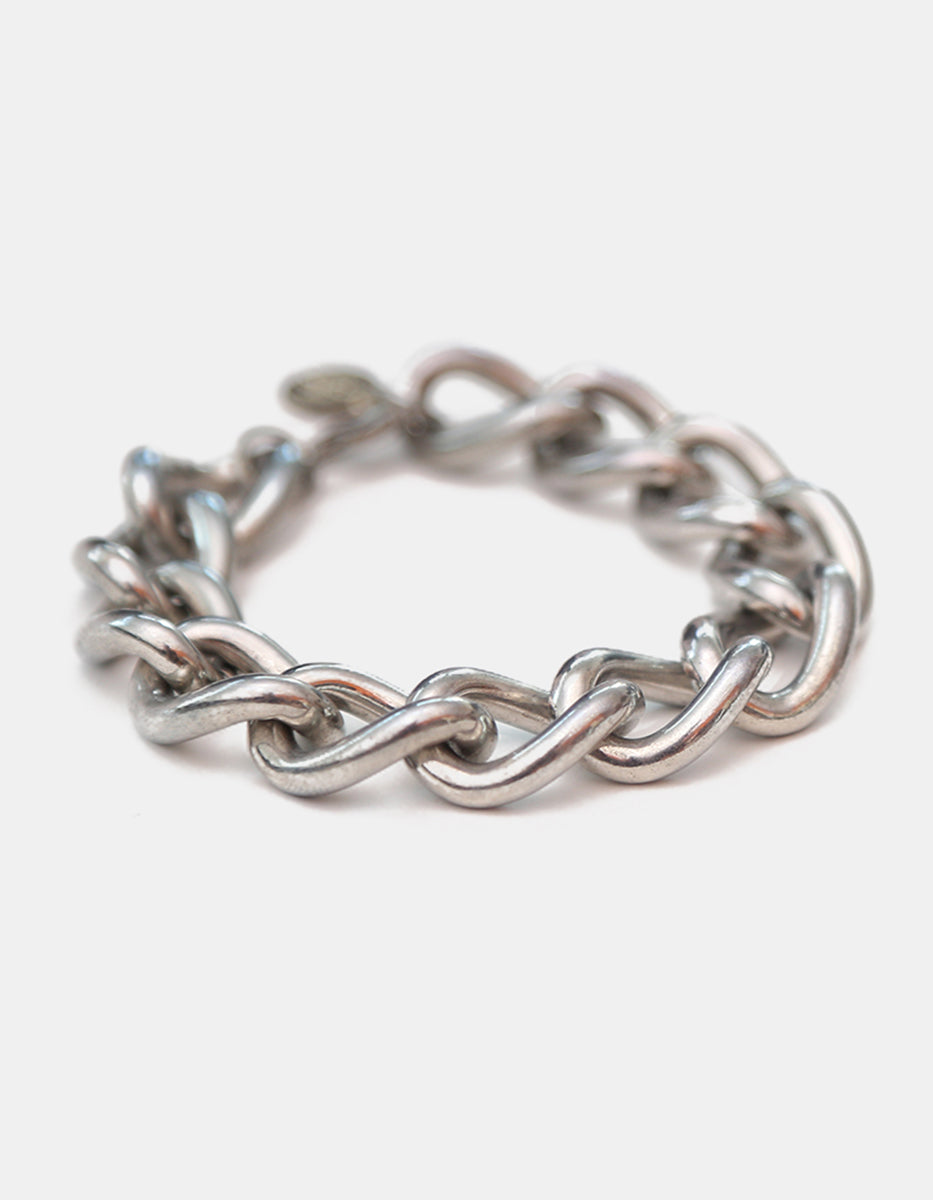 Pulsera de eslabones en bronce con baño de platino