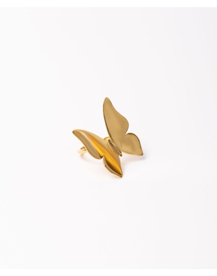 Anillo Liso en Forma de Mariposa