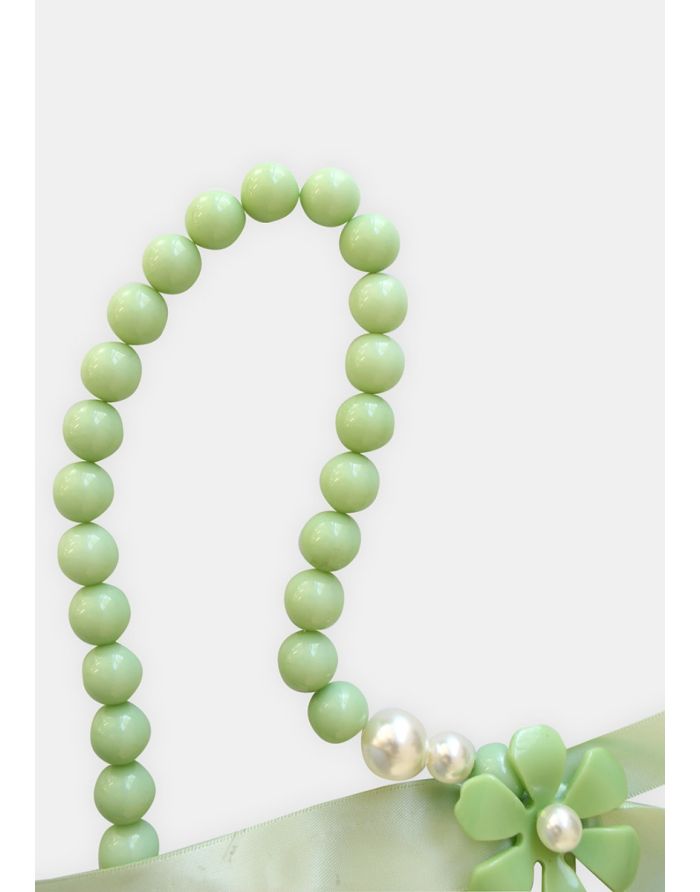 COLLAR VERDE FLOWER CON PERLA MABE