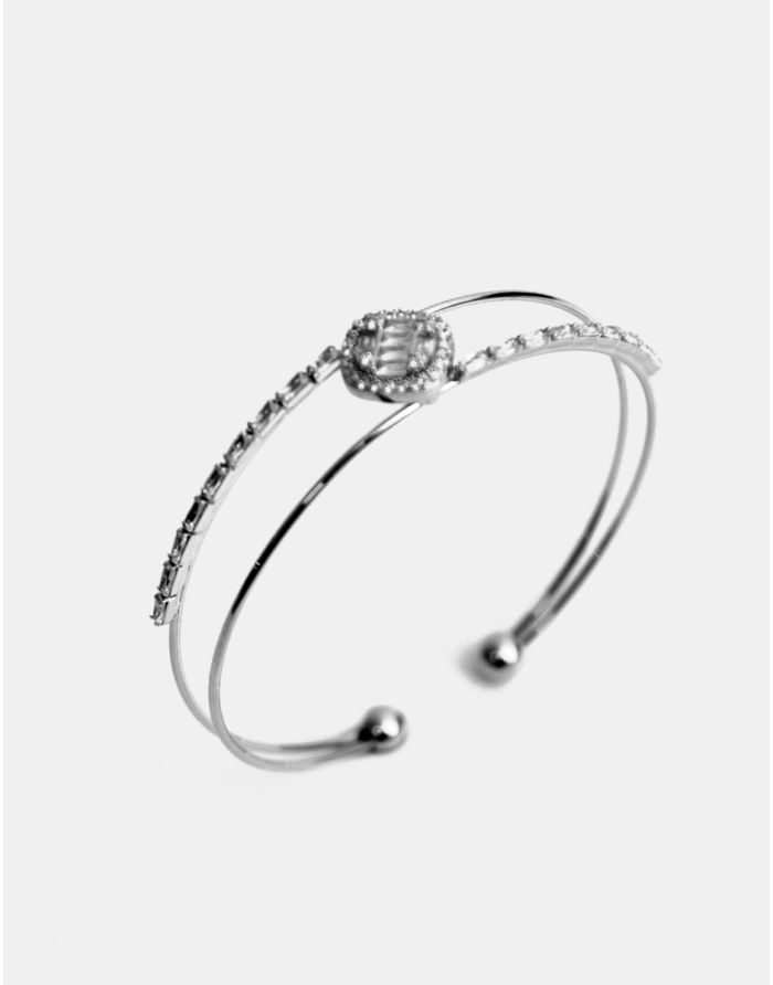 BRAZALETE CON TOPACIOS BLANCOS