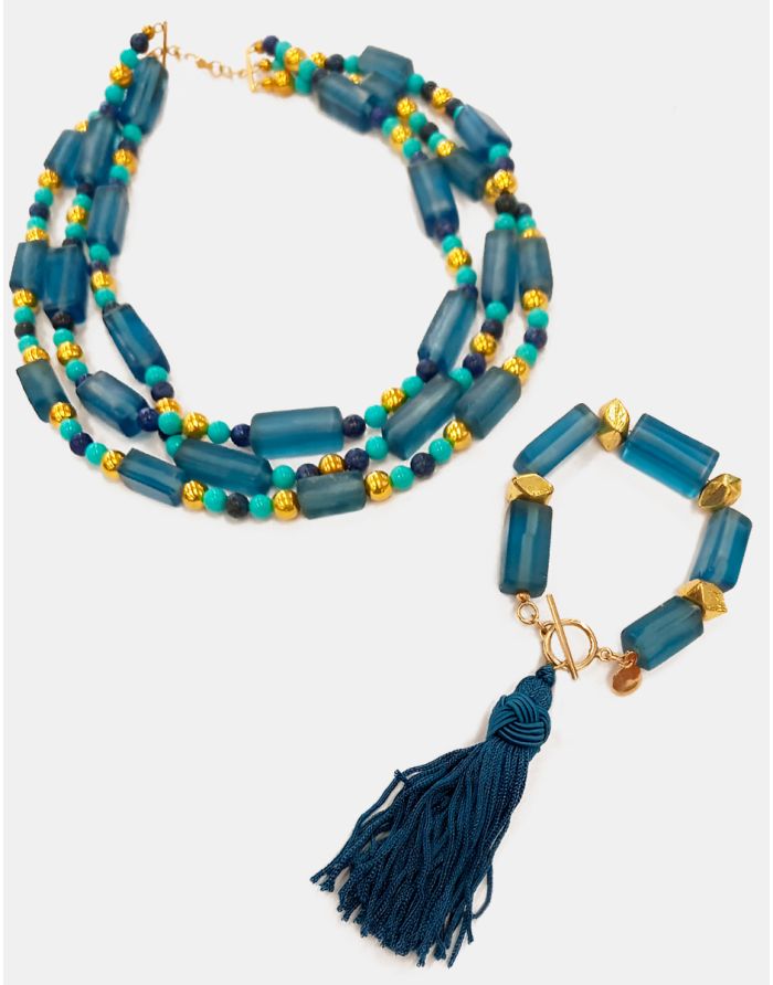 SET ARETES + COLLAR