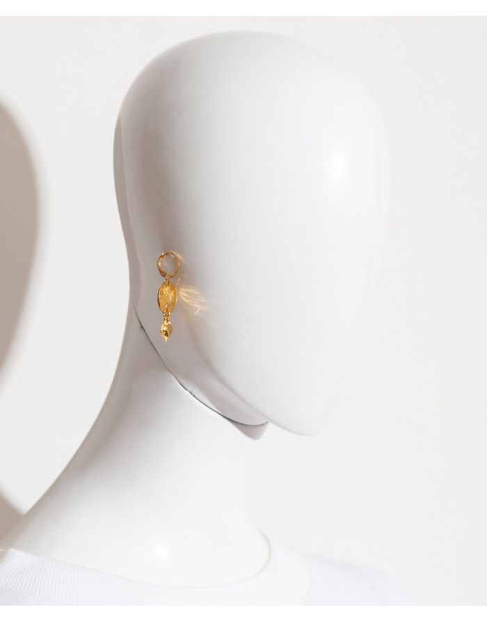 Aretes con moneda y corazon