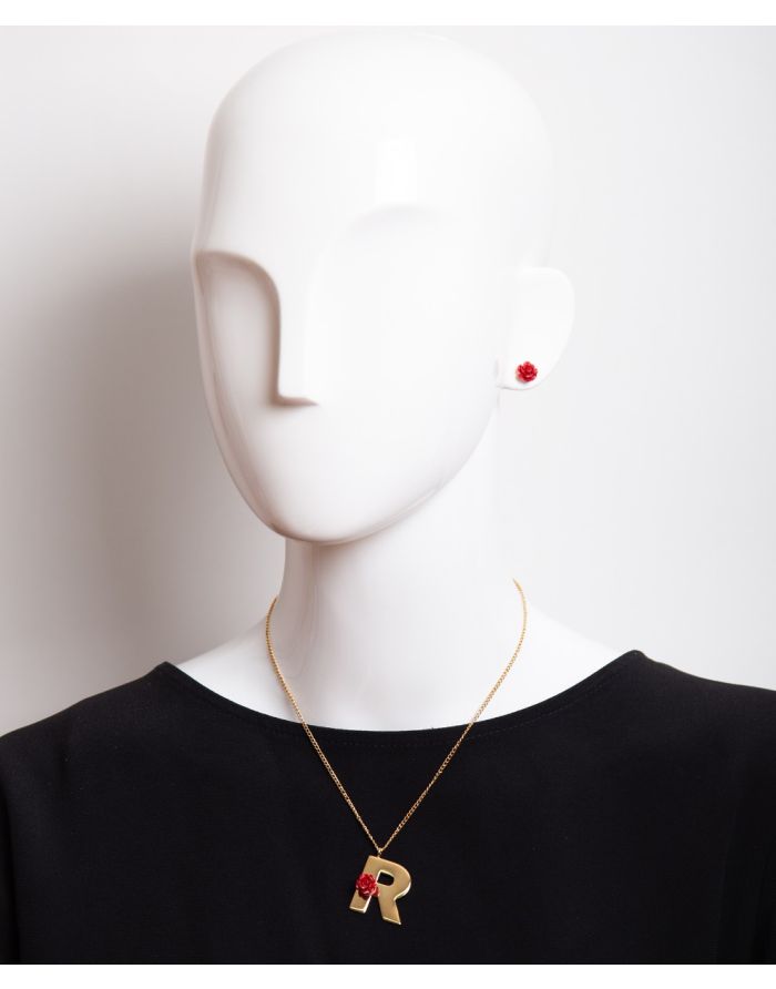 COLLAR ROSAS PARA MAMÁ INICIAL R