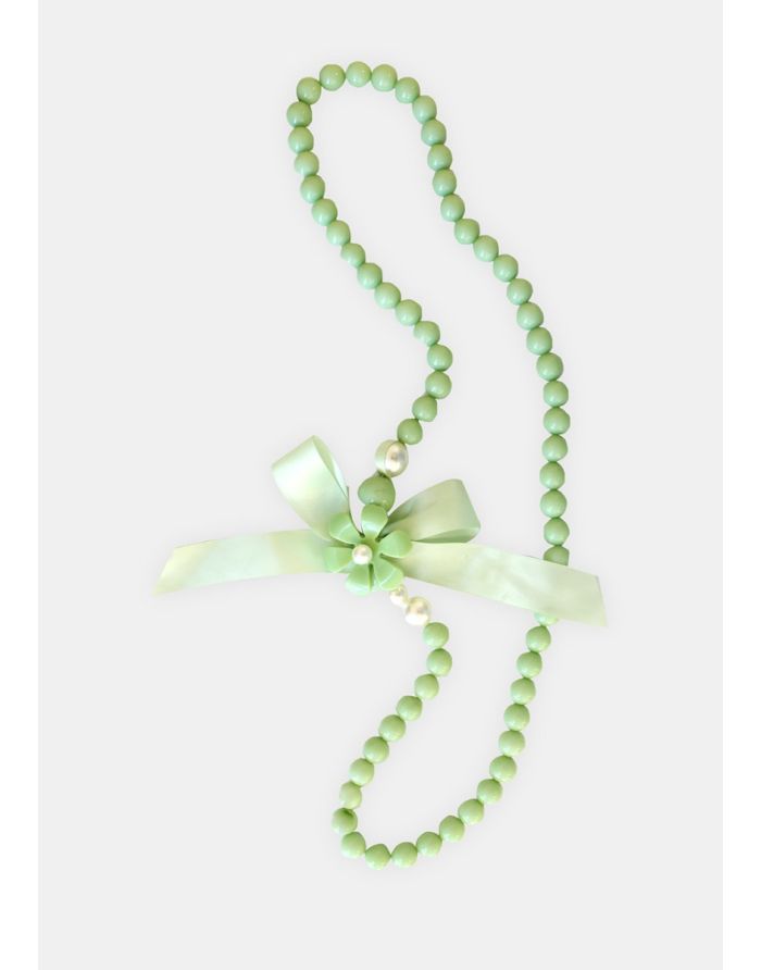 COLLAR VERDE FLOWER CON PERLA MABE