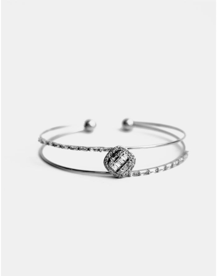 BRAZALETE CON TOPACIOS BLANCOS